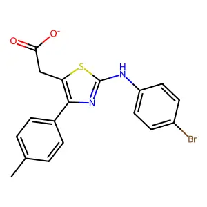 [2-(4-Bromoanilino)-4-(4-methylphenyl)-1,3-thiazol-5-yl]acetate structure