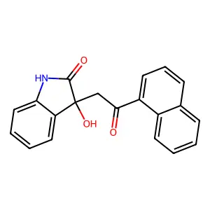 3-hydroxy-3-(2-naphthalen-1-yl-2-oxoethyl)-1H-indol-2-one structure