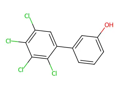 2',3',4',5'-Tetrachloro-3-biphenylol structure