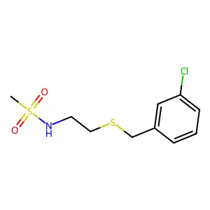 N-{2-[(3-chlorobenzyl)sulfanyl]ethyl}methanesulfonamide structure
