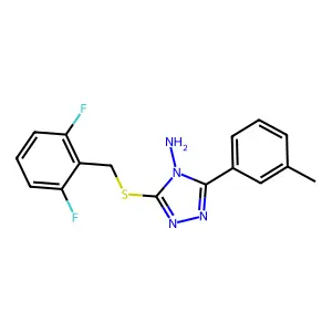 3-[(2,6-Difluorophenyl)methylthio]-5-(3-methylphenyl)-1,2,4-triazole-4-ylamine structure