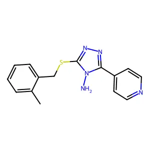3-[(2-Methylphenyl)methylthio]-5-(4-pyridyl)-1,2,4-triazole-4-ylamine structure