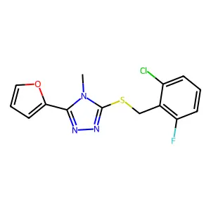 3-[(6-Chloro-2-fluorophenyl)methylthio]-5-(2-furyl)-4-methyl-1,2,4-triazole structure