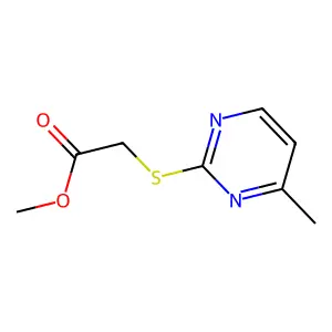 Methyl 2-((4-methylpyrimidin-2-yl)thio)acetate structure