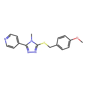 ME 4-(((4-Methyl-5-(4-pyridinyl)-4H-1,2,4-triazol-3-YL)thio)methyl)phenyl ether structure