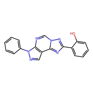 2-(7-phenyl-7H-pyrazolo[4,3-e][1,2,4]triazolo[1,5-c]pyrimidin-2-yl)phenol structure