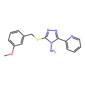 3-((3-Methoxybenzyl)thio)-5-(2-pyridinyl)-4H-1,2,4-triazol-4-ylamine structure