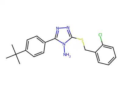 3-(4-tert-butylphenyl)-5-[(2-chlorobenzyl)sulfanyl]-4H-1,2,4-triazol-4-amine structure
