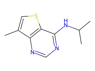 7-methyl-N-propan-2-ylthieno[3,2-d]pyrimidin-4-amine structure