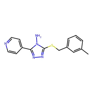3-[(3-Methylphenyl)methylthio]-5-(4-pyridyl)-1,2,4-triazole-4-ylamine structure