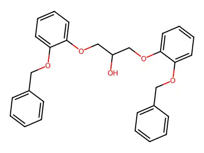 2-Propanol, 1,3-bis[2-(phenylmethoxy)phenoxy]- structure