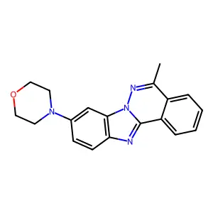 5-Methyl-9-(4-morpholinyl)benzimidazo[2,1-a]phthalazine structure