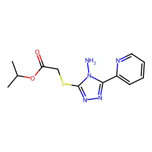 Isopropyl ((4-amino-5-(2-pyridinyl)-4H-1,2,4-triazol-3-YL)thio)acetate structure