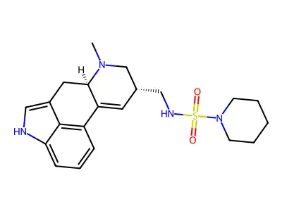 1-(6-Methyl-8-beta-didehydroergolenylmethyl)-3-piperidino-sulfonamide structure