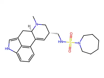 1H-Azepine-1-sulfonamide, hexahydro-N-(((8-beta)-9,10-didehydro-6-methylergolin-8-yl)methyl)- structure