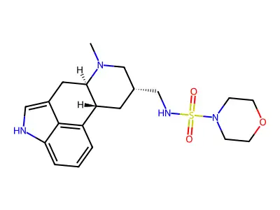 4-Morpholinesulfonamide, N-(((8-beta)-6-methylergolin-8-yl)methyl)- structure