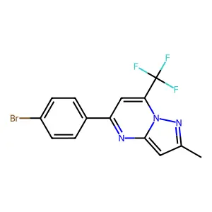 5-(4-Bromophenyl)-2-methyl-7-(trifluoromethyl)pyrazolo[1,5-a]pyrimidine structure