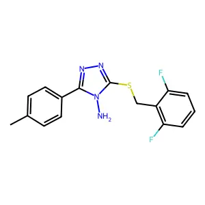 3-((2,6-Difluorobenzyl)thio)-5-(4-methylphenyl)-4H-1,2,4-triazol-4-ylamine structure