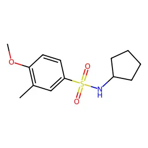 N-cyclopentyl-4-methoxy-3-methylbenzenesulfonamide structure