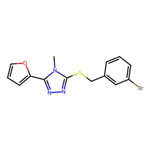 3-[(3-Bromophenyl)methylthio]-5-(2-furyl)-4-methyl-1,2,4-triazole structure