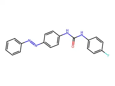 1-(4-fluorophenyl)-3-{4-[(E)-phenyldiazenyl]phenyl}urea structure