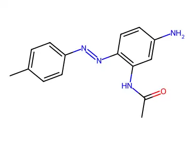 N-{5-amino-2-[(E)-(4-methylphenyl)diazenyl]phenyl}acetamide structure