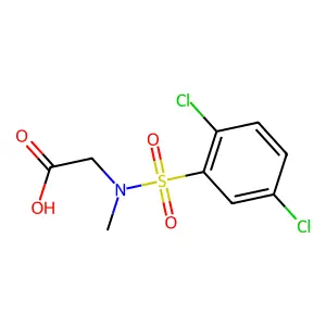 N-[(2,5-dichlorophenyl)sulfonyl]-N-methylglycine structure