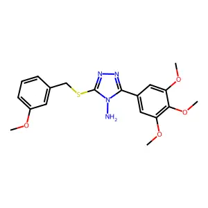 3-((3-Methoxybenzyl)thio)-5-(3,4,5-trimethoxyphenyl)-4H-1,2,4-triazol-4-ylamine structure