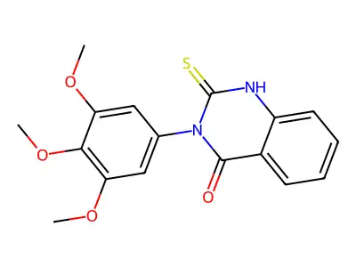 2-mercapto-3-(3,4,5-trimethoxyphenyl)quinazolin-4(3H)-one structure