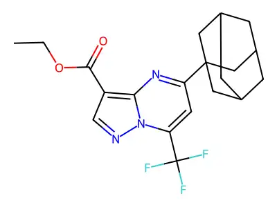 Ethyl 5-(1-adamantyl)-7-(trifluoromethyl)pyrazolo[1,5-a]pyrimidine-3-carboxylate structure