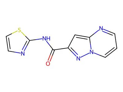 N-(1,3-thiazol-2-yl)pyrazolo[1,5-a]pyrimidine-2-carboxamide structure