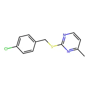 4-Chlorobenzyl 4-methyl-2-pyrimidinyl sulfide structure
