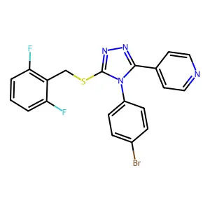 C20H13BrF2N4S structure