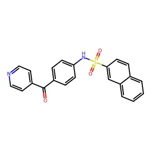 N-[4-(pyridine-4-carbonyl)phenyl]naphthalene-2-sulfonamide structure