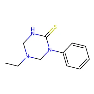 5-Ethyl-1-phenyl-1,3,5-triazinane-2-thione structure