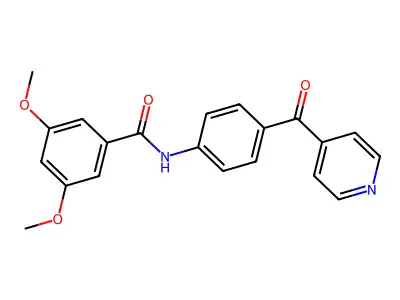 3,5-dimethoxy-N-[4-(pyridine-4-carbonyl)phenyl]benzamide structure