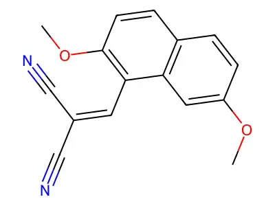 [(2,7-Dimethoxynaphthalen-1-yl)methylidene]propanedinitrile structure
