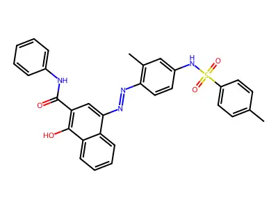 (4Z)-4-[[2-methyl-4-[(4-methylphenyl)sulfonylamino]phenyl]hydrazinylidene]-1-oxo-N-phenylnaphthalene-2-carboxamide structure