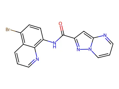 N-(5-bromoquinolin-8-yl)pyrazolo[1,5-a]pyrimidine-2-carboxamide structure