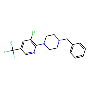 1-Benzyl-4-[3-chloro-5-(trifluoromethyl)-2-pyridinyl]piperazine structure