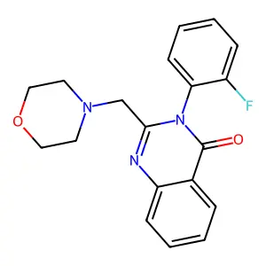 3-(2-Fluoro-phenyl)-2-morpholin-4-ylmethyl-3H-quinazolin-4-one structure