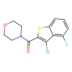 (3-Chloro-4-fluoro-1-benzothiophen-2-yl)(morpholin-4-yl)methanone structure