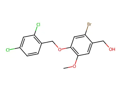 [2-Bromo-4-[(2,4-dichlorophenyl)methoxy]-5-methoxyphenyl]methanol structure