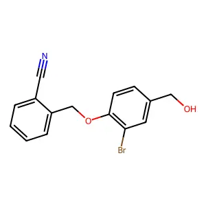 2-[[2-Bromo-4-(hydroxymethyl)phenoxy]methyl]benzonitrile structure