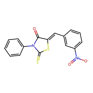 4-Thiazolidinone, 5-[(3-nitrophenyl)methylene]-3-phenyl-2-thioxo- structure