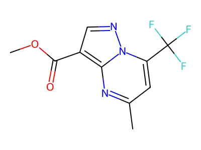 Methyl 5-methyl-7-(trifluoromethyl)pyrazolo[1,5-a]pyrimidine-3-carboxylate structure