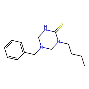 5-Benzyl-1-butyl-1,3,5-triazinane-2-thione structure