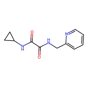 N'-cyclopropyl-N-(pyridin-2-ylmethyl)oxamide structure
