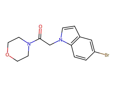 5-bromo-1-[2-(4-morpholinyl)-2-oxoethyl]-1H-indole structure