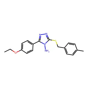 5-(4-Ethoxyphenyl)-3-[(4-methylphenyl)methylthio]-1,2,4-triazole-4-ylamine structure